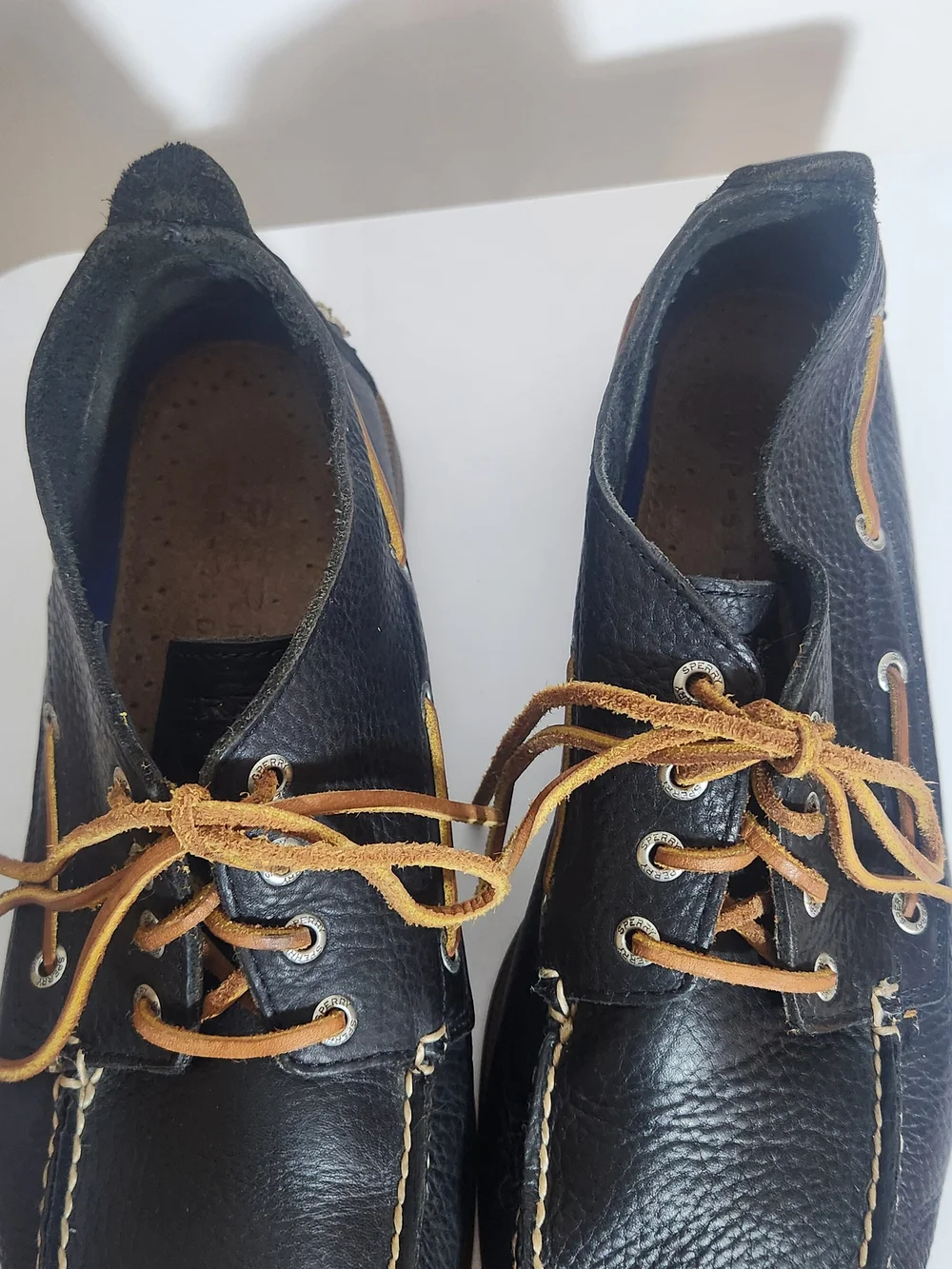 Sperry Mens Black Leather Lace-up Chukka Boots Size 13